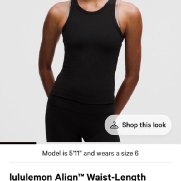 NWOT lululemon Align™ Waist-Length Racerback Tank Top - Picture 2 of 5